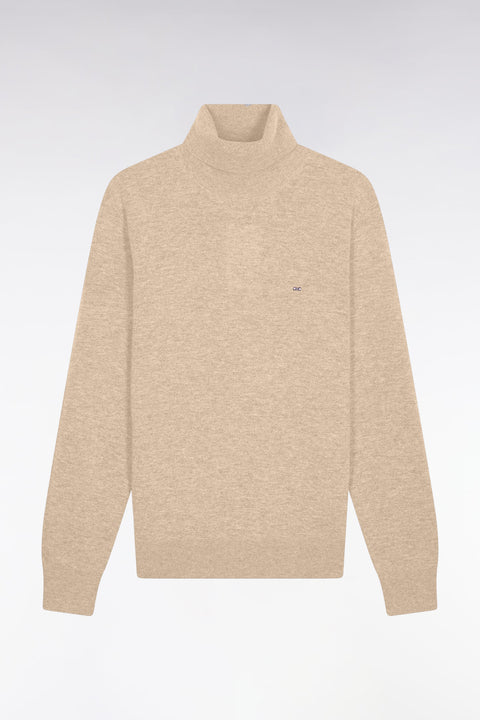 Camel wool and cotton turtleneck sweater - A SHOOTER - Image 1