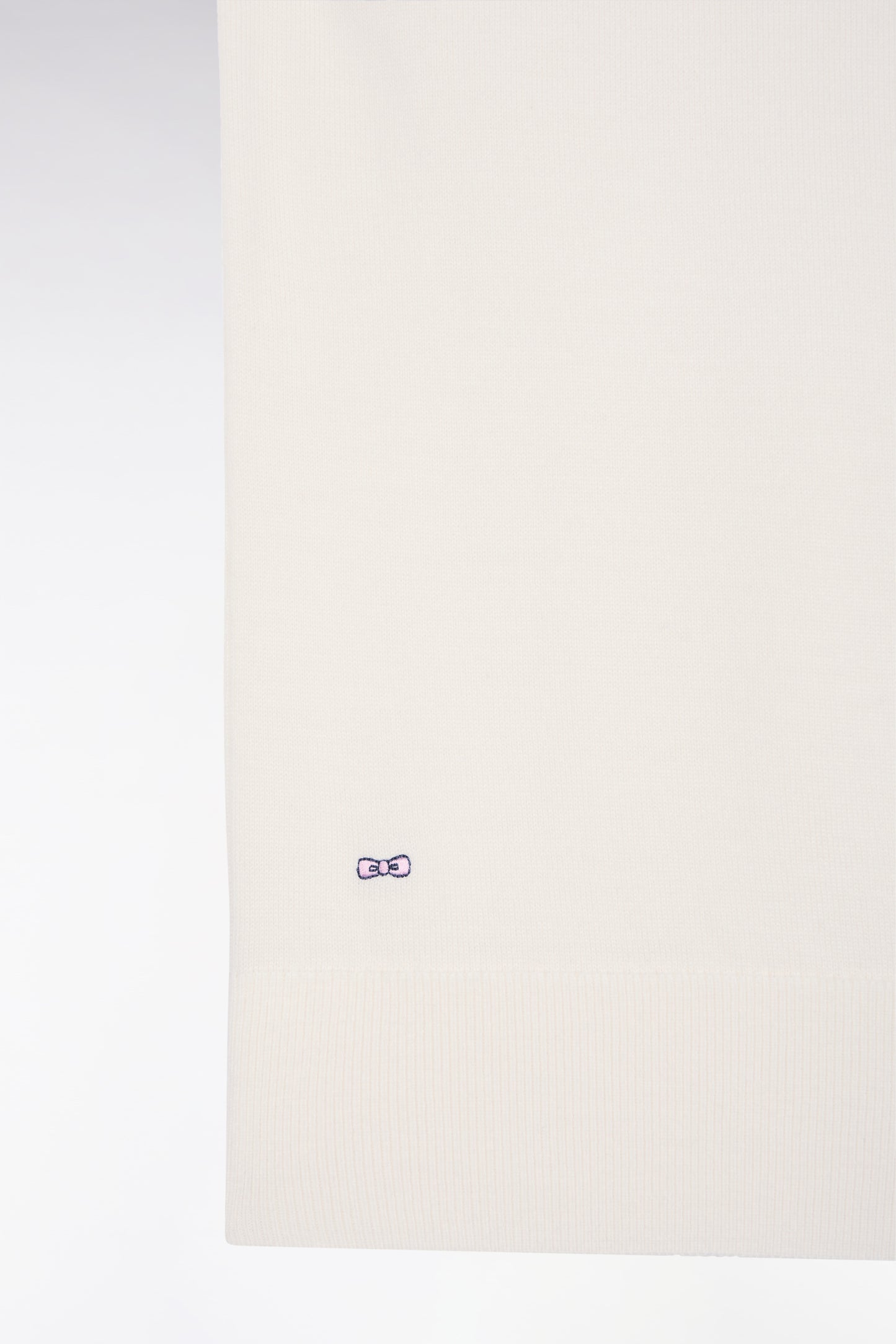 Turtleneck sweater in ecru merino wool