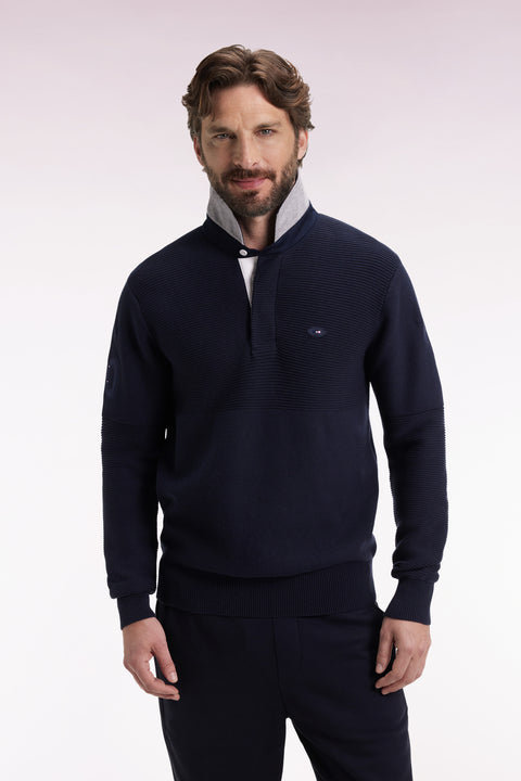 Navy cotton sweater - Image 3