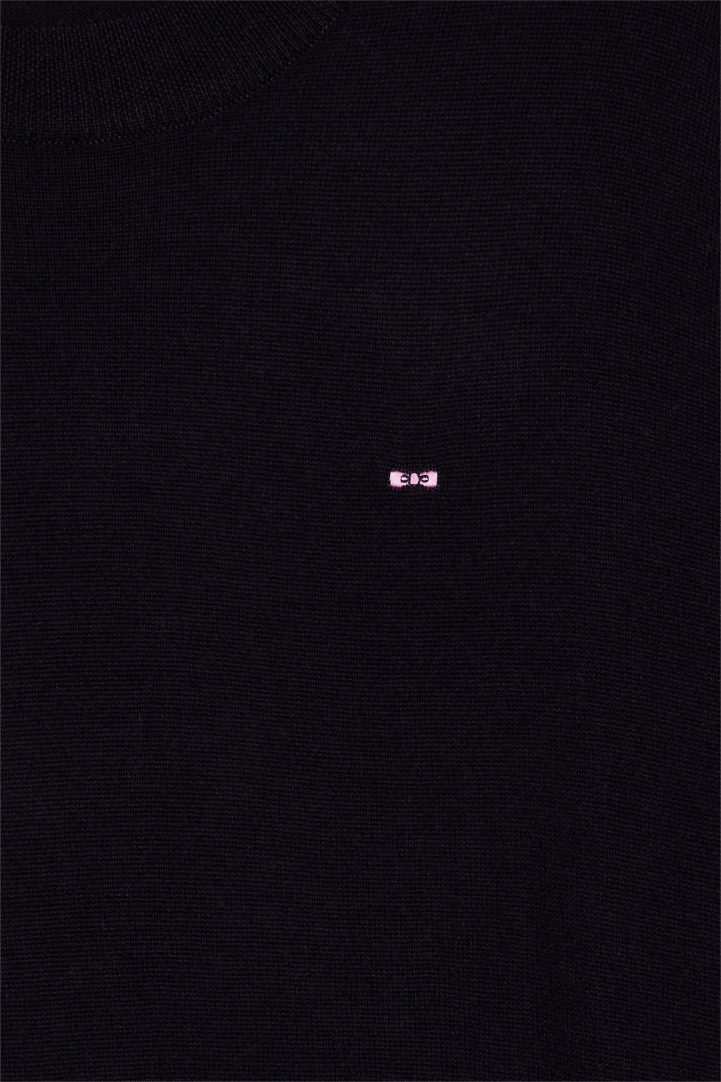 Round-neck dress in navy merino wool