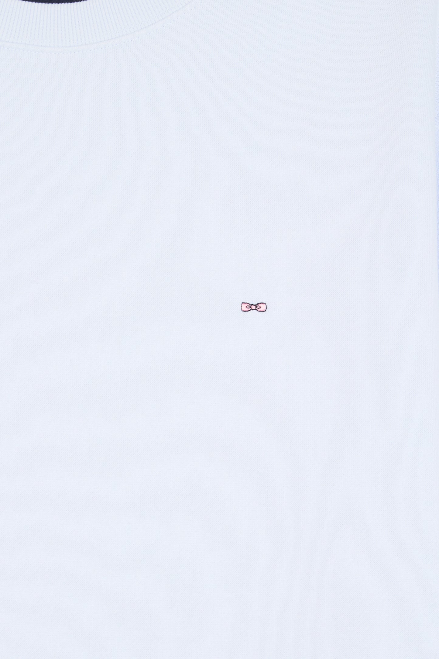 Sky cotton round-neck sweatshirt, straight cut