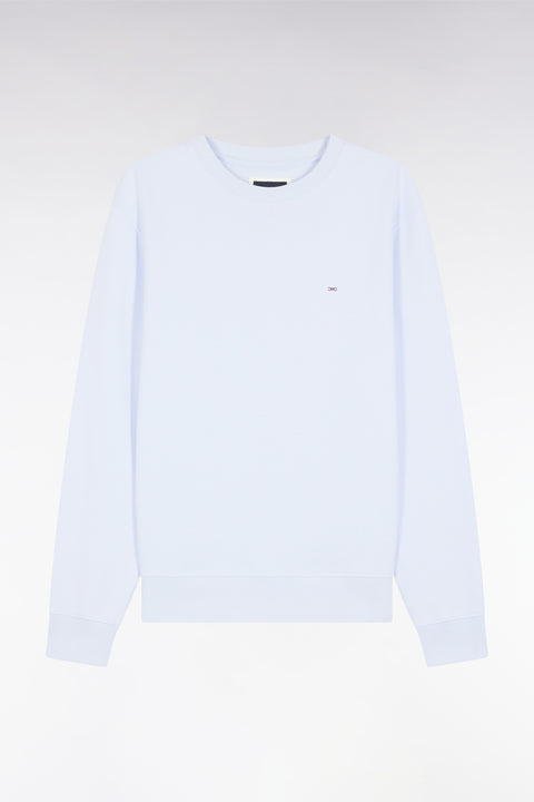 Sky cotton round-neck sweatshirt, straight cut - Image 2