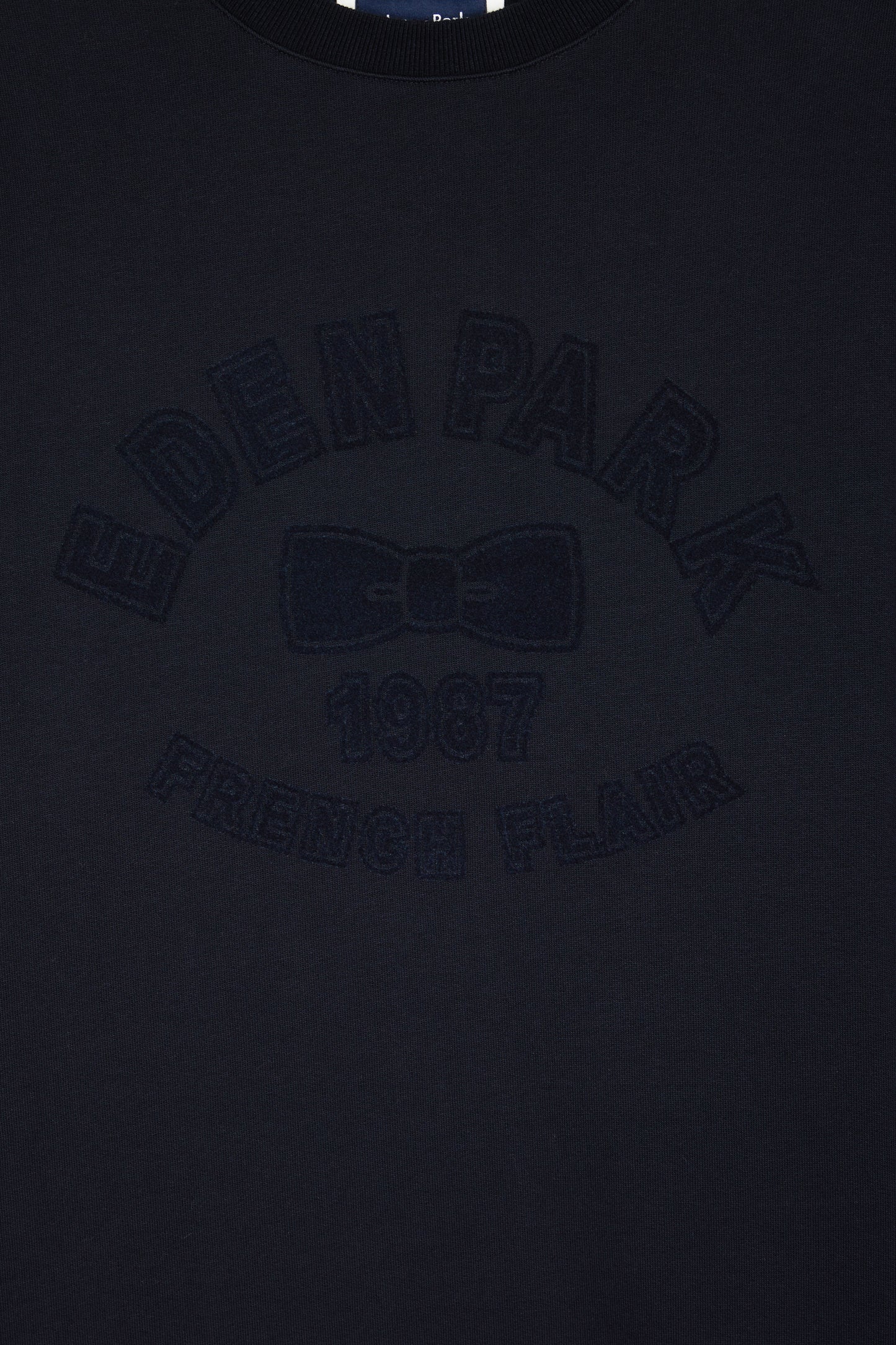 Round-neck sweatshirt in ecru cotton blend Relaxed fit