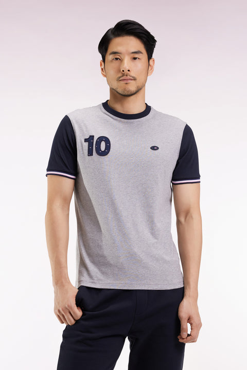 Grey cotton short-sleeved T-shirt - Image 3