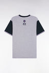Grey cotton short-sleeved T-shirt