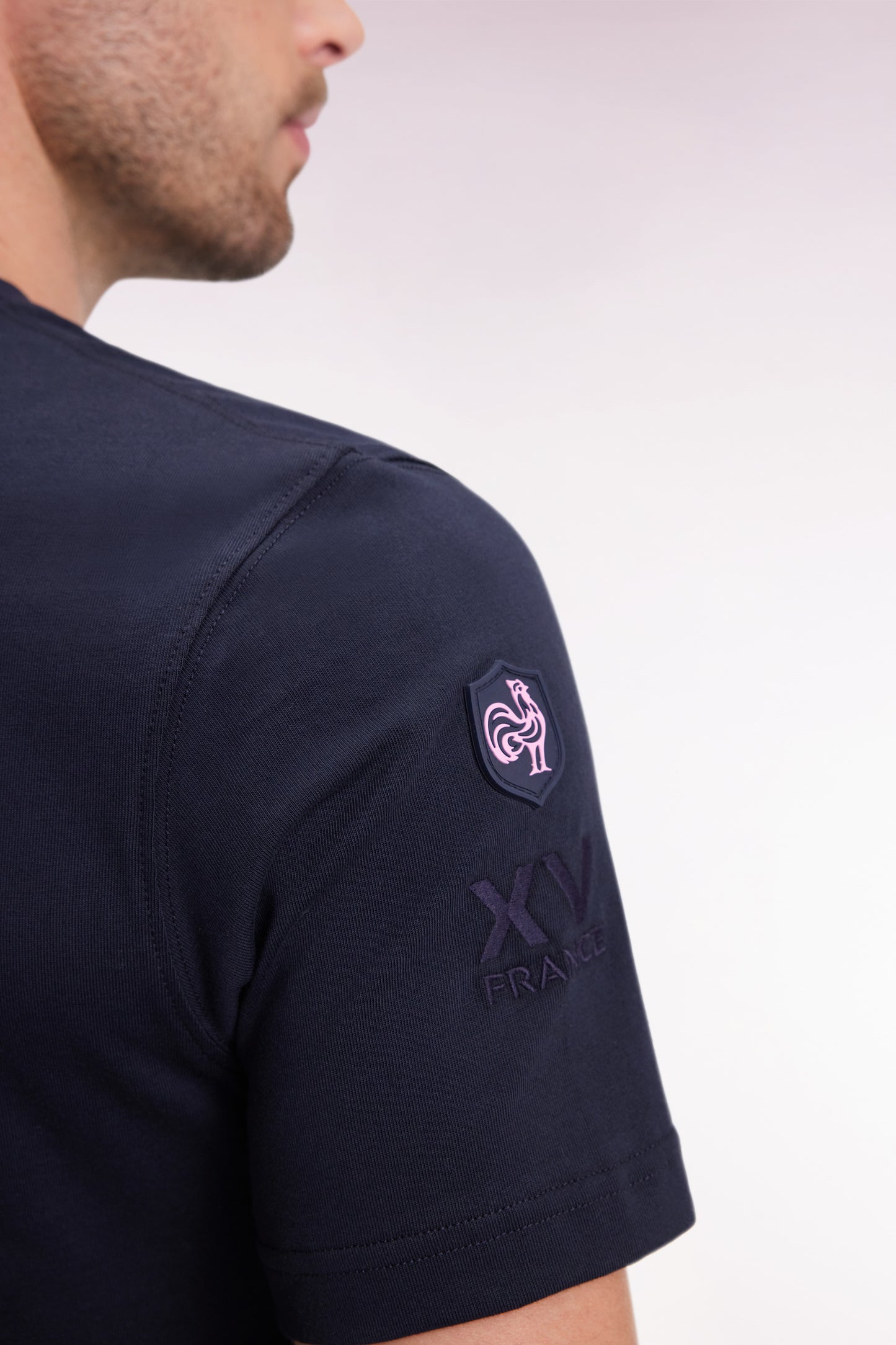 XV de France navy short-sleeved T-shirt