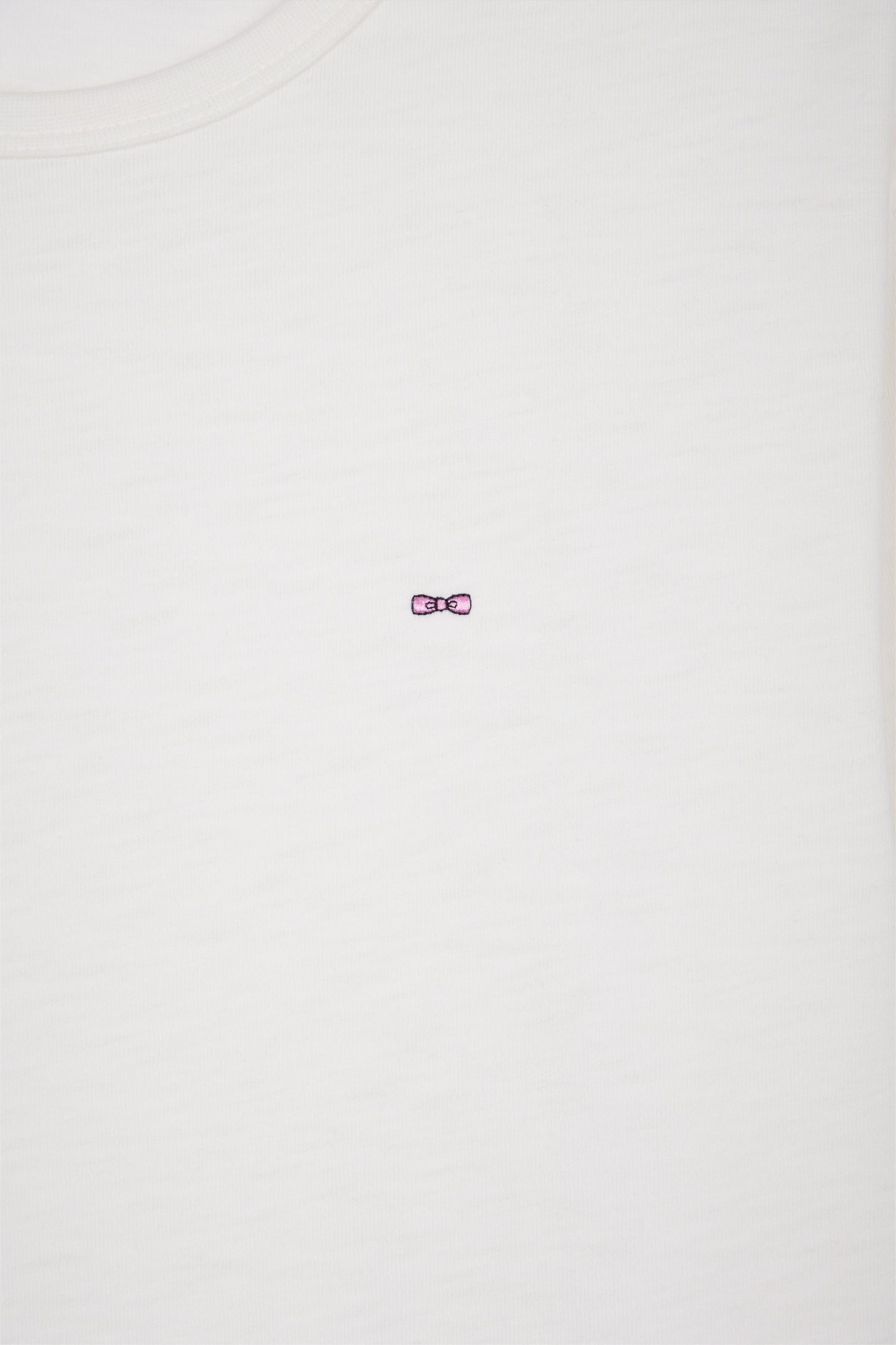 Long-sleeved T-shirt in ecru slub cotton