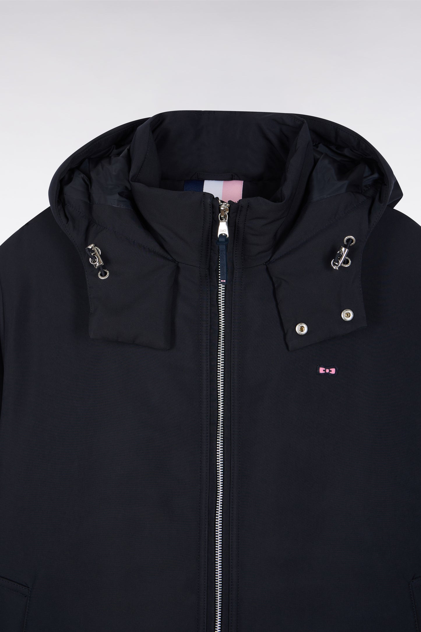 Navy windproof jacket with hood