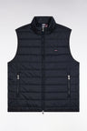Sleeveless down jacket in navy quilted nylon