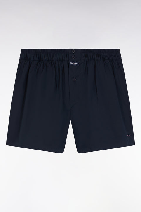 Navy cotton poplin boxer shorts - A SHOOTER - Image 1