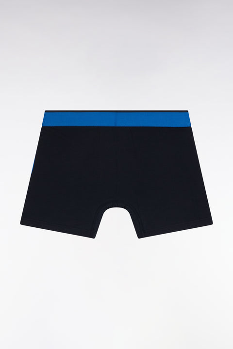 Blue colorblock cotton jersey boxer shorts - Image 2