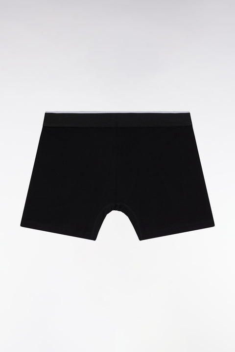 Set of two dark grey colorblock stretch cotton jersey boxer shorts - Image 2