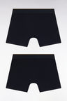 Set of two khaki colorblock stretch cotton jersey boxer shorts