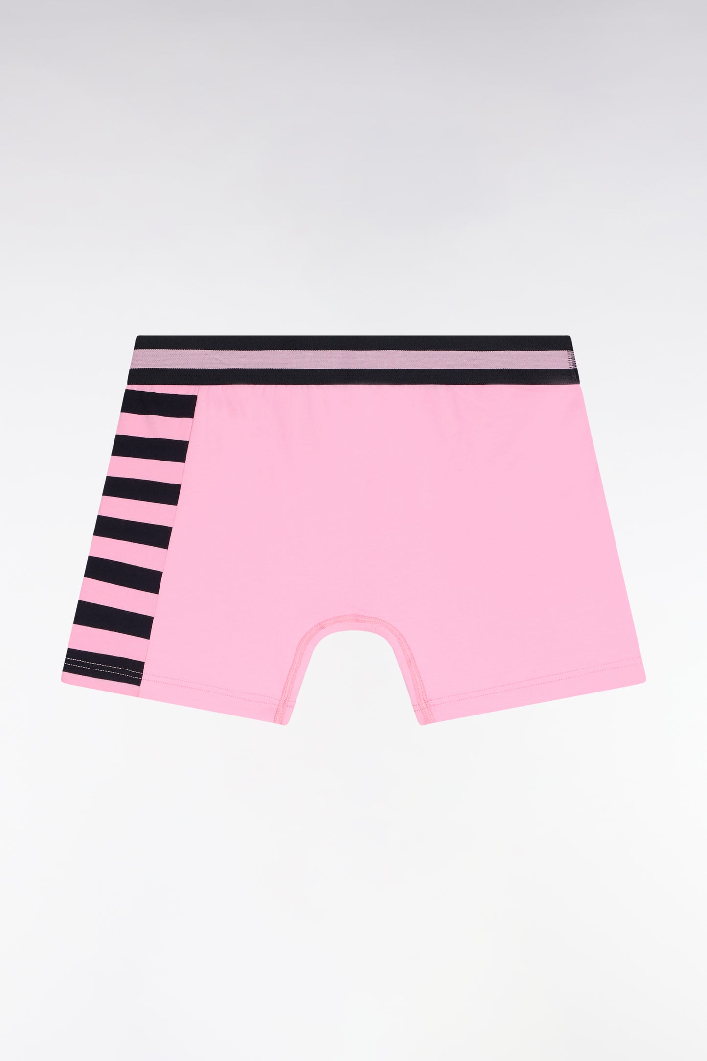Set of two pink and navy striped stretch cotton jersey boxer shorts