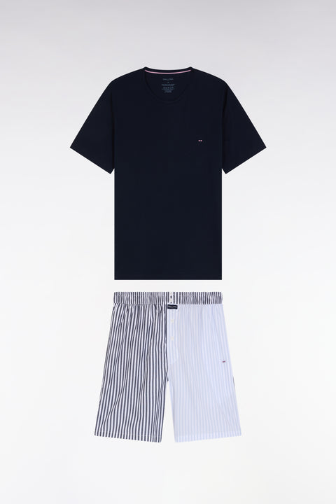 Short pyjama shorts with sky and navy stripes - A SHOOTER - Image 2