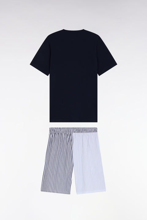 Short pyjama shorts with sky and navy stripes - A SHOOTER - Image 1