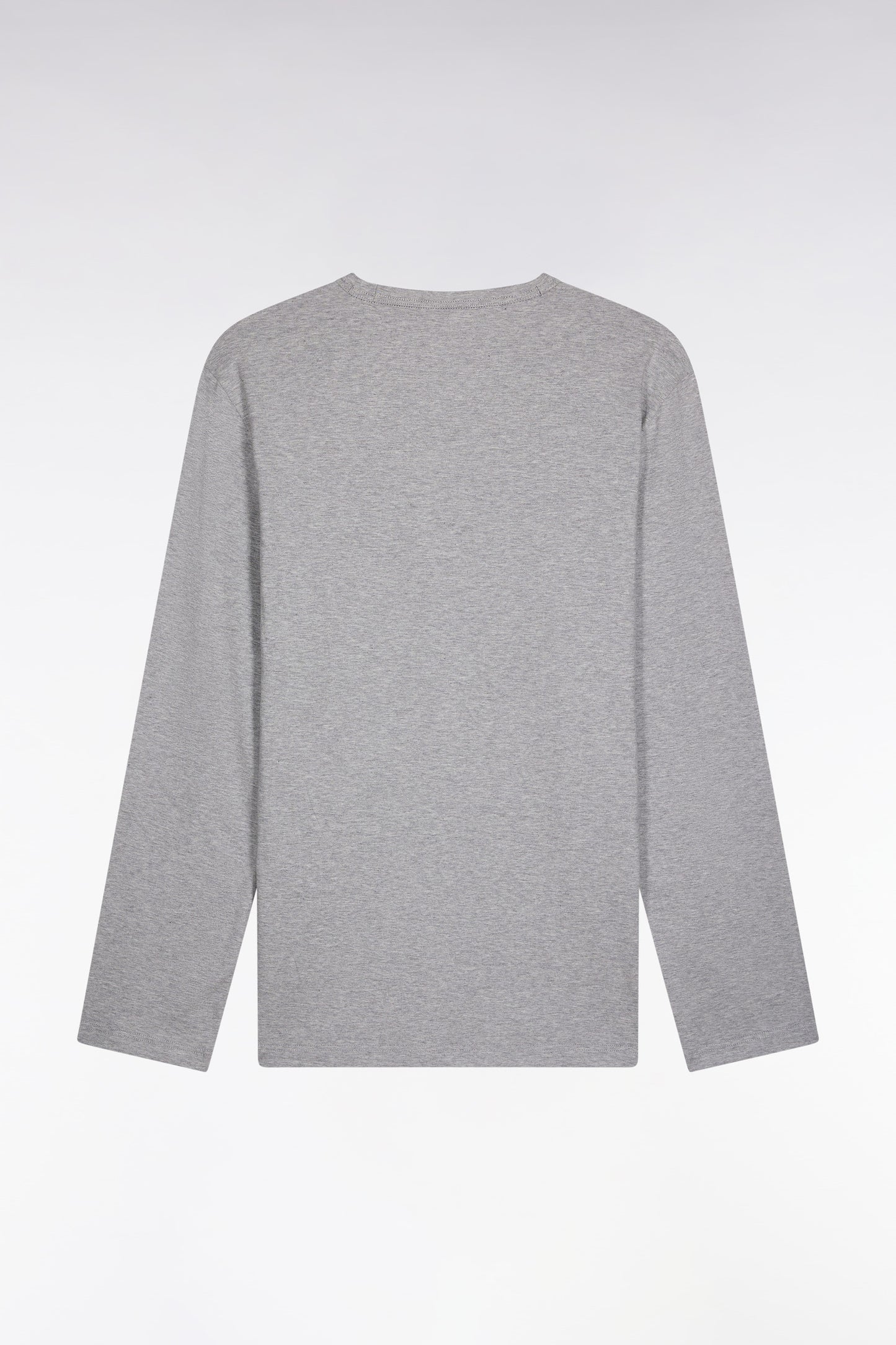 Long pyjamas in plain black and grey cotton jersey with black piping