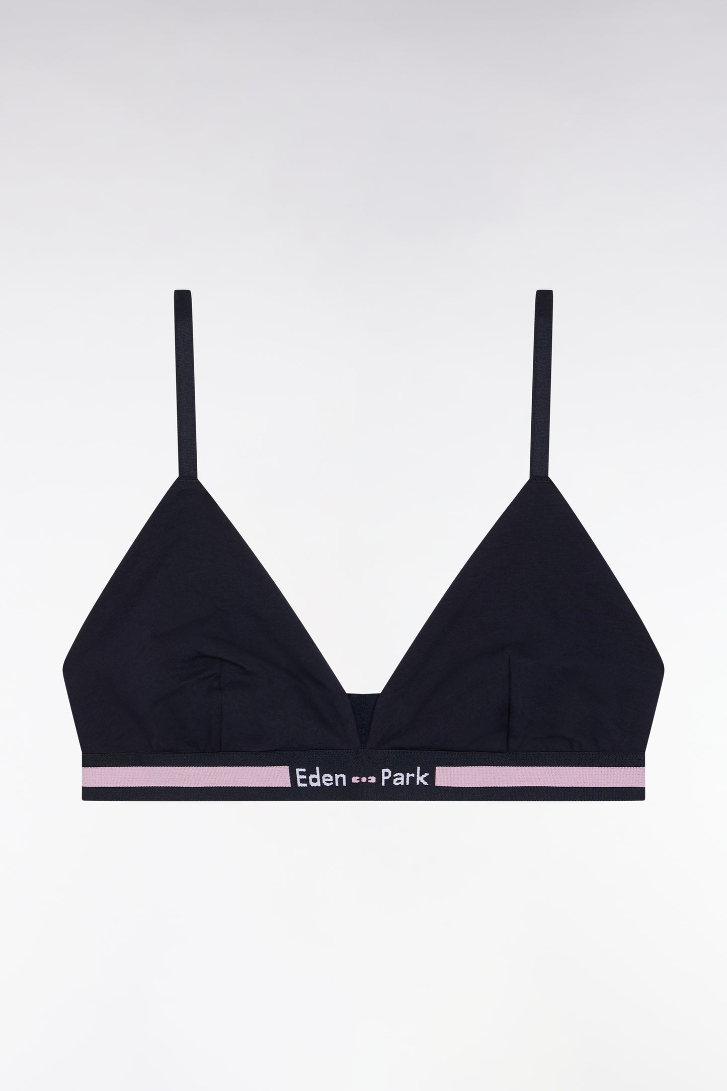 Navy stretch jersey bra with logo