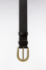 Brown smooth leather belt