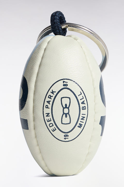 Porte-clés caoutchouc ballon de rugby numéro 10 ciel - Image 2