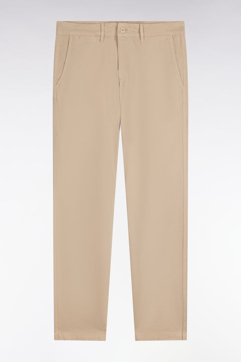 Pantalon chino sans plis en coton stretch beige - Image 2