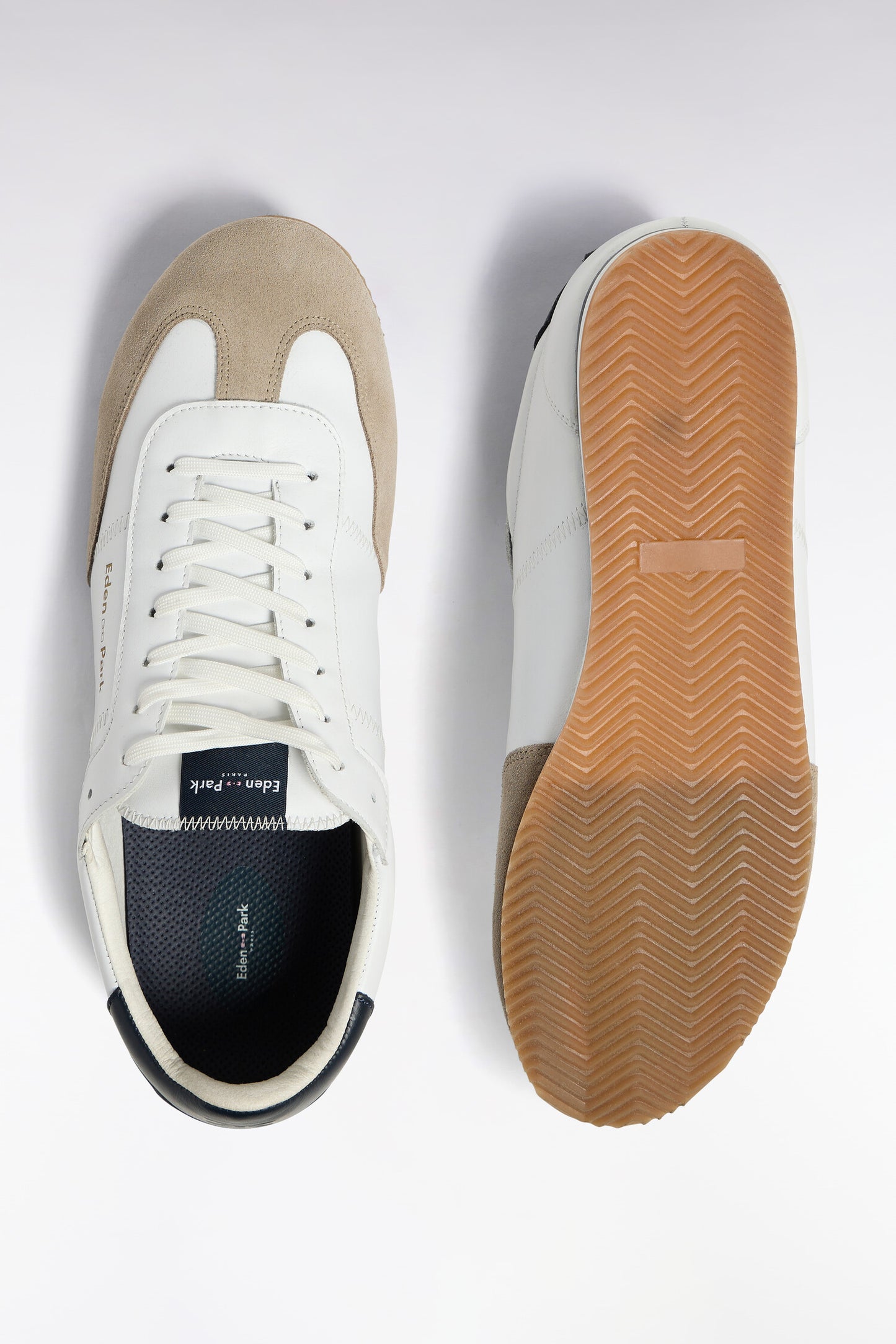 Baskets basses en cuir blanc
