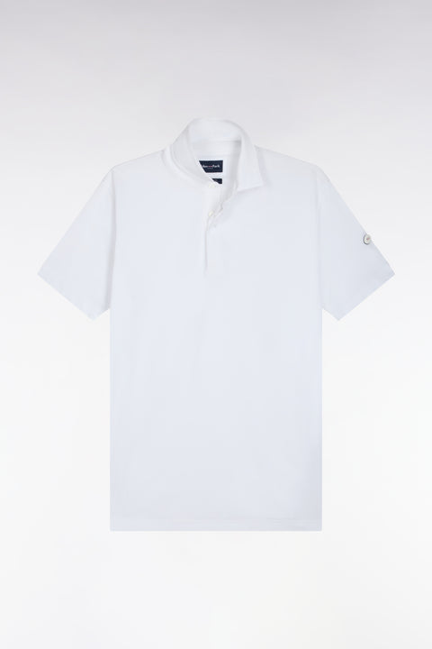 Polo golf manches courtes blanc coupe droite - Image 2