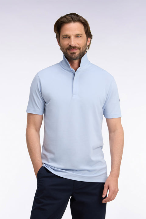 Polo golf manches courtes bleu ciel coupe droite - Image 3