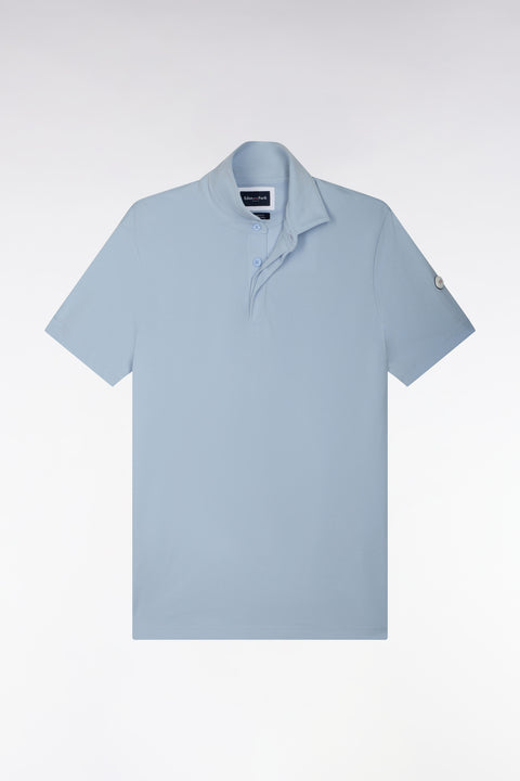 Polo golf manches courtes bleu ciel coupe droite - Image 2