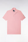 Pink short-sleeved straight-cut golf polo shirt