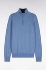 Sky cotton trucker neck sweater