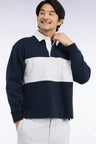 Unisex sweatshirt in navy heather loose fit interlock