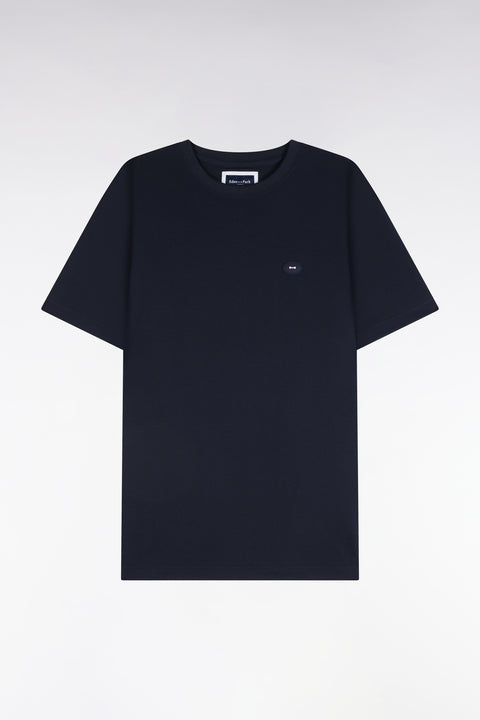 T-shirt manches courtes marine coupe droite - Image 2