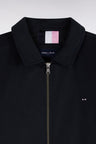 Straight cut black stretch cotton jacket