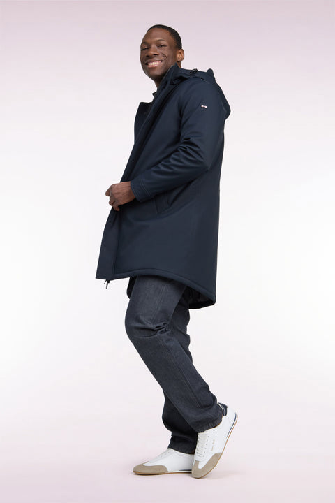 Long navy parka - Image 1