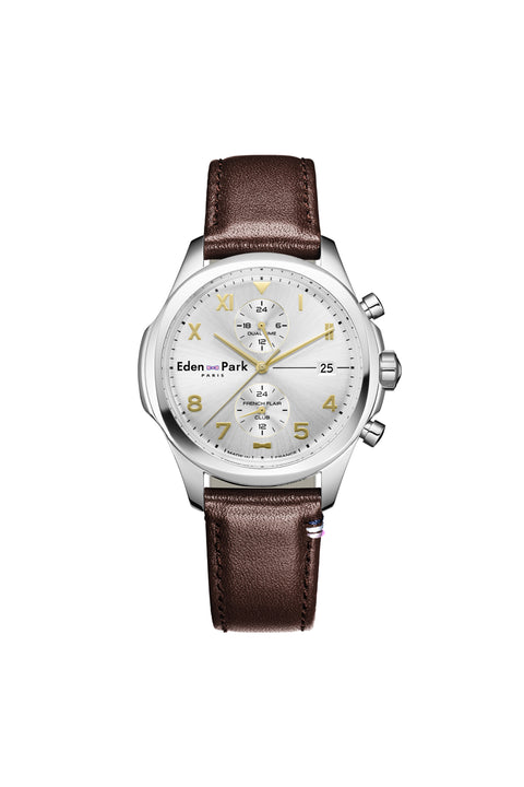 Montre Dual Time Argent soleillé - Image 1