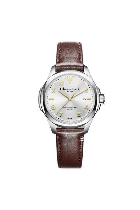 Montre à quartz Cuir Brun - Image 1