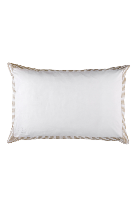 2 rectangular pillowcases white and beige - Oval bubble - Image 2