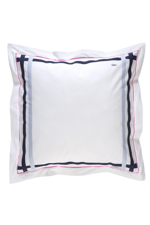 2 square navy and pink pillowcases - Talavalu - Image 2