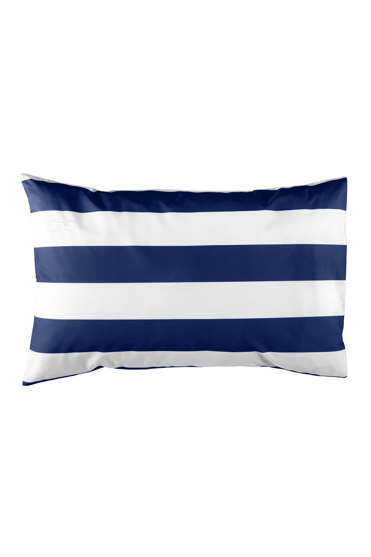 Duo of rectangular striped pillow case - navy