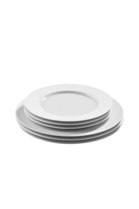 Set of 6 White Limoges porcelain plates - Image 1