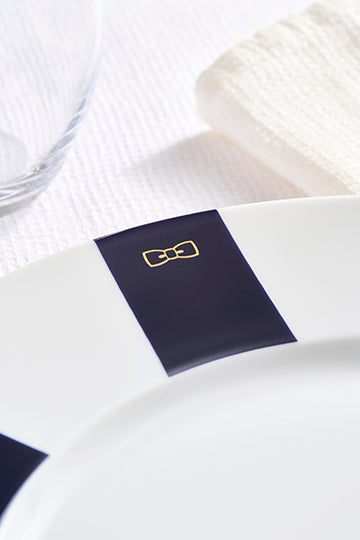 Set of 6 navy plates in Limoges porcelain - Image 2