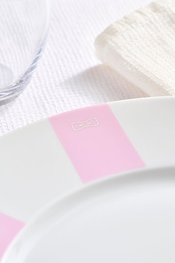 Set of 6 pink plates in Limoges porcelain - Image 3