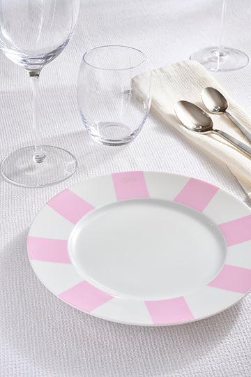 Set of 6 navy deep dessert plates in Limoges porcelain - Image 1