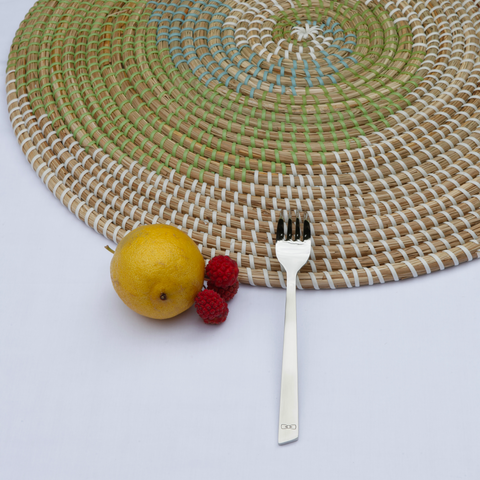 Set of 6 stainless steel table forks - Image 1