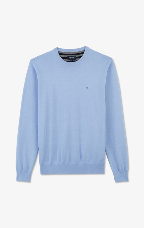 Crew light blue cotton jumper - Image 2