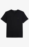 Crew neck black pima cotton t-shirt
