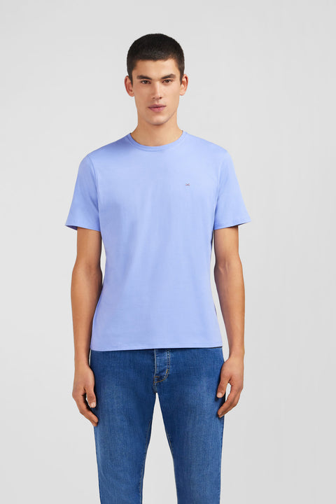 Crew neck light blue pima cotton t-shirt - Image 3