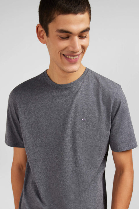 Crew neck grey pima cotton t-shirt - Image 1