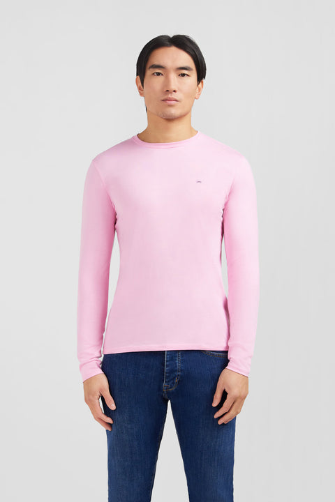 Long sleeved pink cotton t-shirt - Image 3